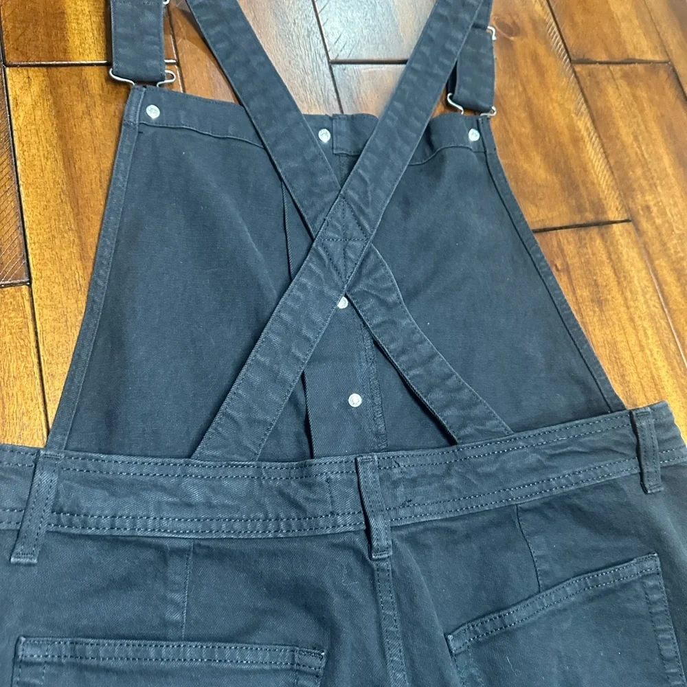 Women Black Overalls - Picture 11 of 12